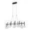 Pendant lamp Redo Bolla, metal, glass, sand black, LED CCT, 44W, 3312 lumens, warm white 2700K/3000K, L.121 cm