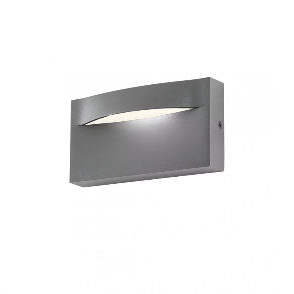 Step light Redo Polifemo, metal, dark grey, LED, 8W, 425 lumens, warm white 3000K, L.14 cm, IP65