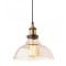 Suspension Smarter Saville, metal, glass, black/antique brass, 1XE27, D.24 cm