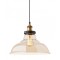 Suspension Smarter Saville, metal, glass, black/antique brass, 1XE27, D.35 cm