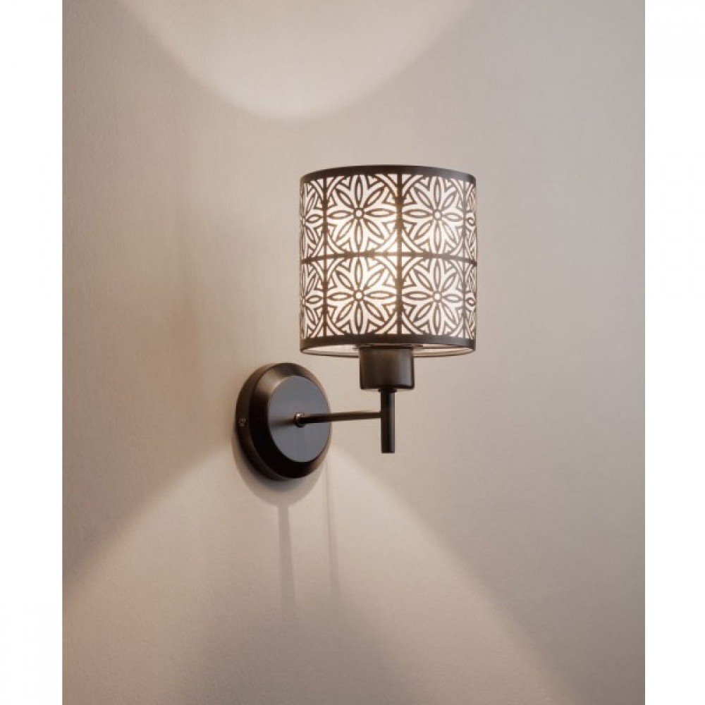 Wall lamp Smarter Vanilla, metal, black, 1XE27, H.25 cm