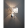 Wall lamp Smarter Astrid, metal, chrome, fabric, 1XE27, H.35 cm