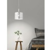 Suspension Smarter Astrid, metal, chrome, fabric, 1XE27, D.30 cm