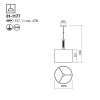 Suspension Smarter Astrid, metal, chrome, fabric, 1XE27, D.30 cm