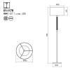 Floor lamp Smarter Astrid, metal, chrome, fabric, 1XE27, H.152 cm