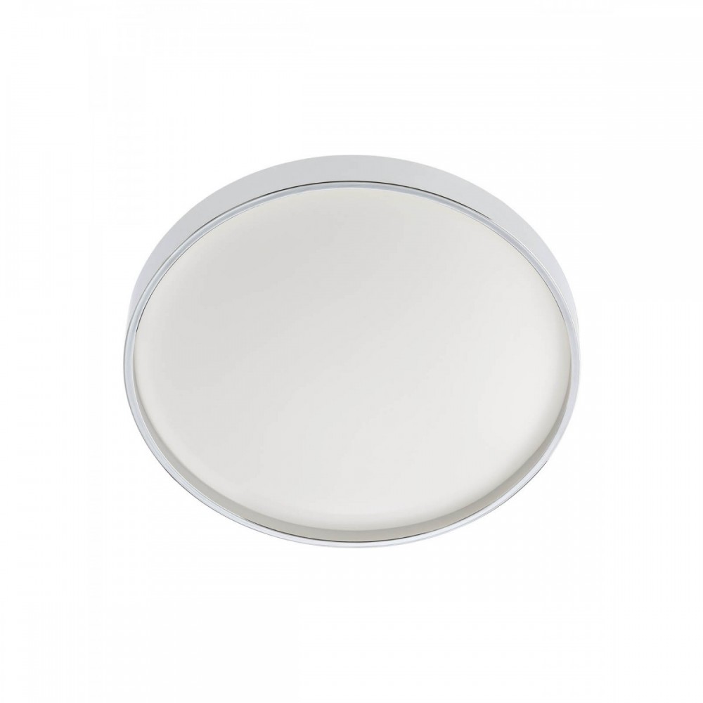 Ceiling lamp Smarter Amon, metal, chrome, LED, 18W, 930 lumens, neutral white 4000K, D.33.5 cm
