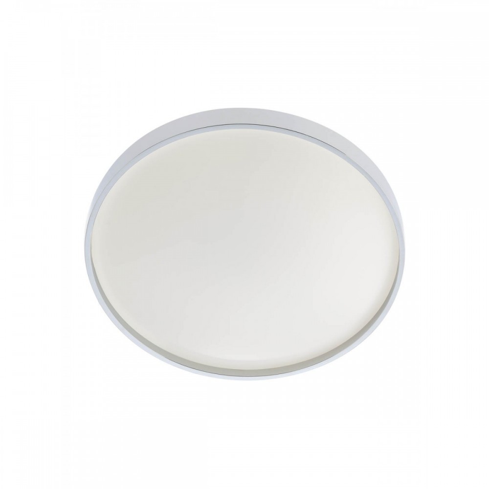 Ceiling lamp Smarter Amon, metal, chrome, LED, 24W, 1140 lumens, neutral white 4000K, D. 38,5 cm