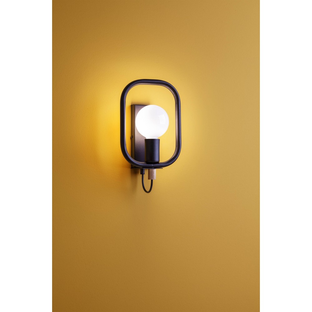 Wall lamp Redo Aeris, metal, matte black, 1xE27