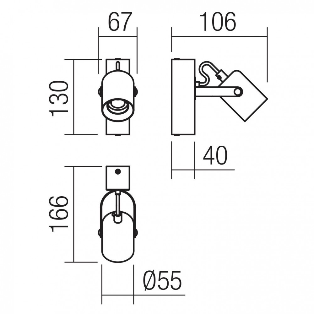 Wall lamp Smarter Taffi, metal, wood, sand black, 1XE27, H.13 cm