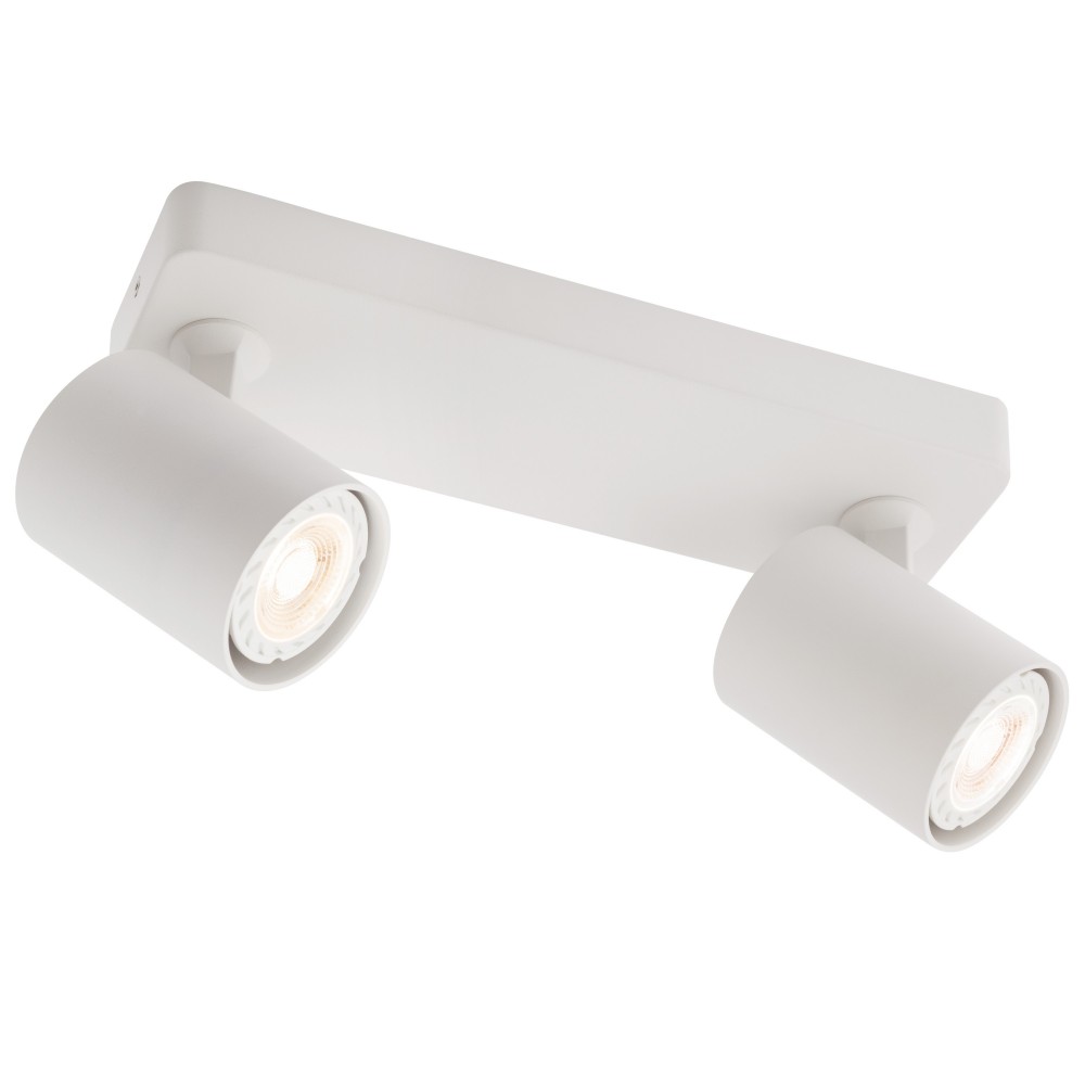 Ceiling lamp Smarter Cameo, metal, matt white, 2XGU10, L.25 cm