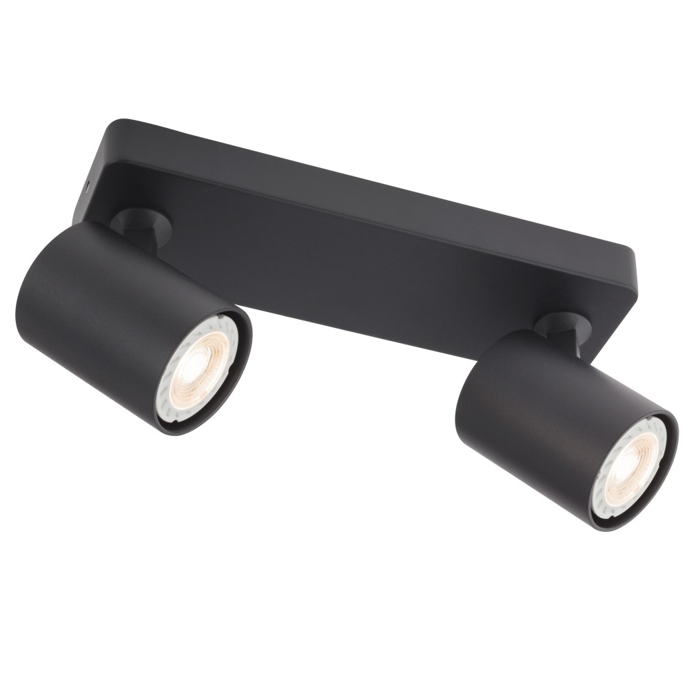 Ceiling lamp Smarter Cameo, metal, matt black, 2XGU10, L.25 cm