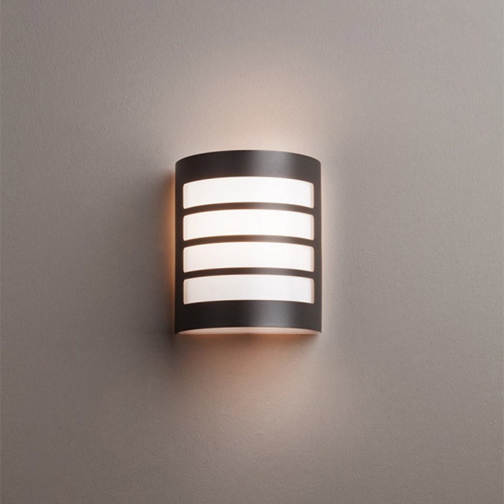 Wall lamp Smarter Evo, metal, dark grey, 1XE27, H.20 cm, IP44