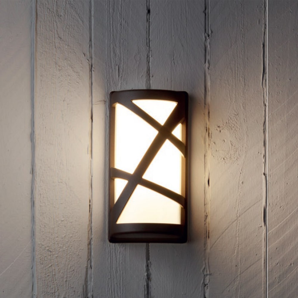 Wall lamp Smarter Vortex, metal, dark brown, 1XE27, H.27 cm, IP44