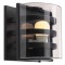 Wall lamp Smarter Marano, metal, polycarbonate, matt black, 1XE27, H.17 cm, IP44