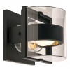 Wall lamp Smarter Marano, metal, polycarbonate, matt black, 1XE27, H.17 cm, IP44