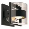 Wall lamp Smarter Marano, metal, polycarbonate, matt black, 1XE27, H.17 cm, IP44 