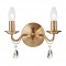 Wall lamp Smarter Fabiola, metal, glass, brass, 2XE14, L.27 cm