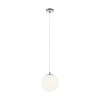 Pendant lamp Redo Ola, metal, glass, satin nickel, 1XE27, D.20 cm