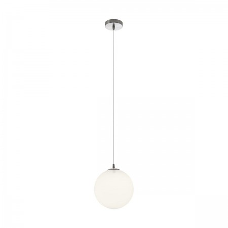 Pendant lamp Redo Ola, metal, glass, satin nickel, 1XE27, D.20 cm