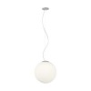 Pendant lamp Redo Ola, metal, glass, satin nickel, 2XE27, D.40 cm