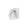 Wall lamp Redo Quda, metal, matt white, LED, 6W+3W, 530 lumens, warm white 3000K, H.13 cm