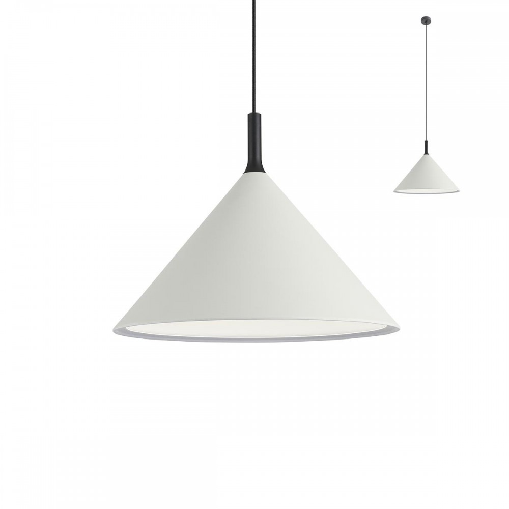 Suspension Redo Jaap, metal, sand beige, 1XE27, D.40 cm