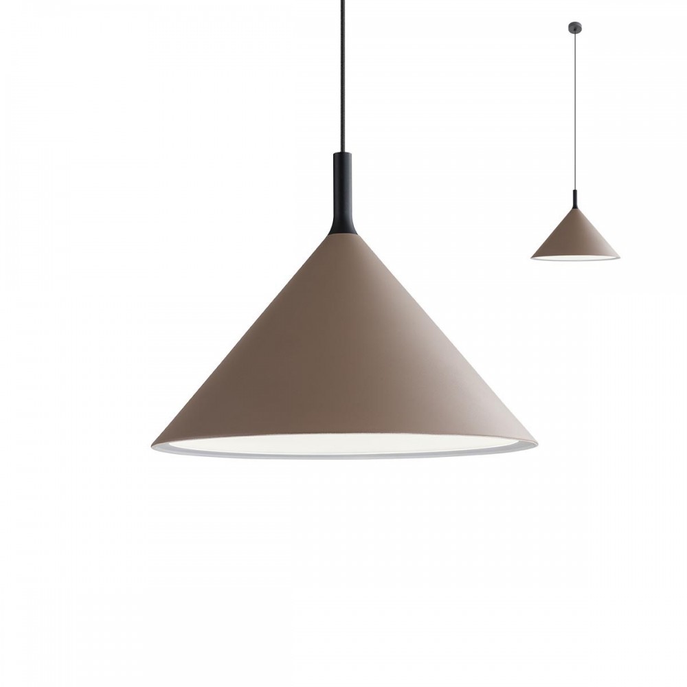 Suspension Redo Jaap, metal, sand coffee, 1XE27, D.40 cm