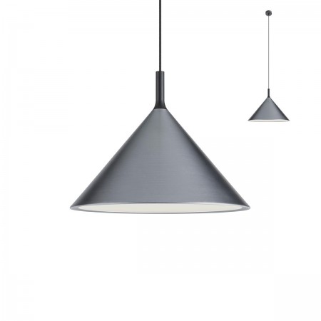 Suspension Redo Jaap, metal, gun metal, 1XE27, D.40 cm