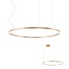 Pendant lamp Redo Orbit, metal, bronze, LED, 68W, 5465 lumens, warm white 3000K, D.100 cm