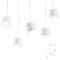 Suspension Redo Dodo, metal, sand white, 5XE27, L.300 cm