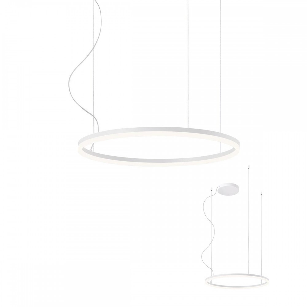 Pendant lamp Redo Orbit, metal, sand white, LED, 42W, 3755 lumens, neutral white 4000K, D.60 cm