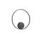 Wall lamp Redo Orbit, metal, sand black, LED, 44W, warm white 3000K, D.60 cm