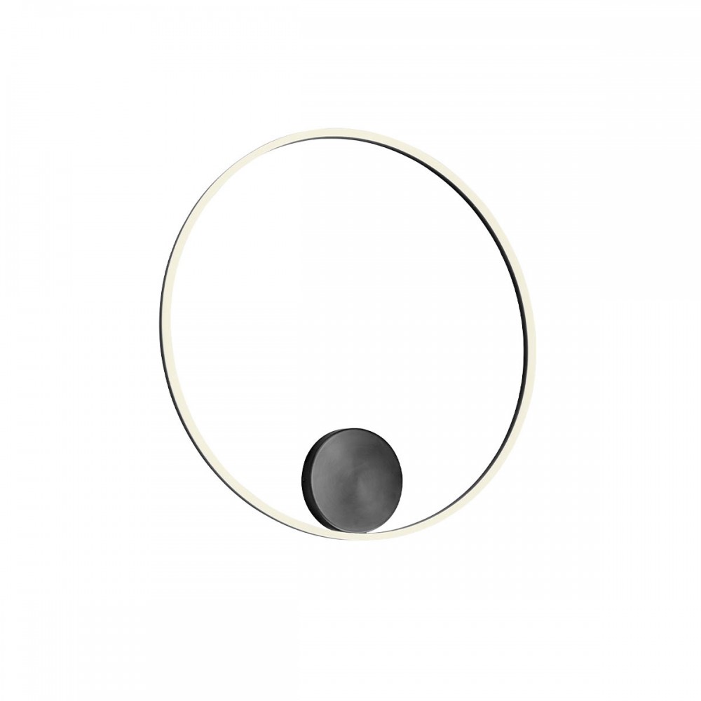 Wall lamp Redo Orbit, metal, sand black, LED, 55W, 4853 lumens, warm white 3000K, D.80 cm