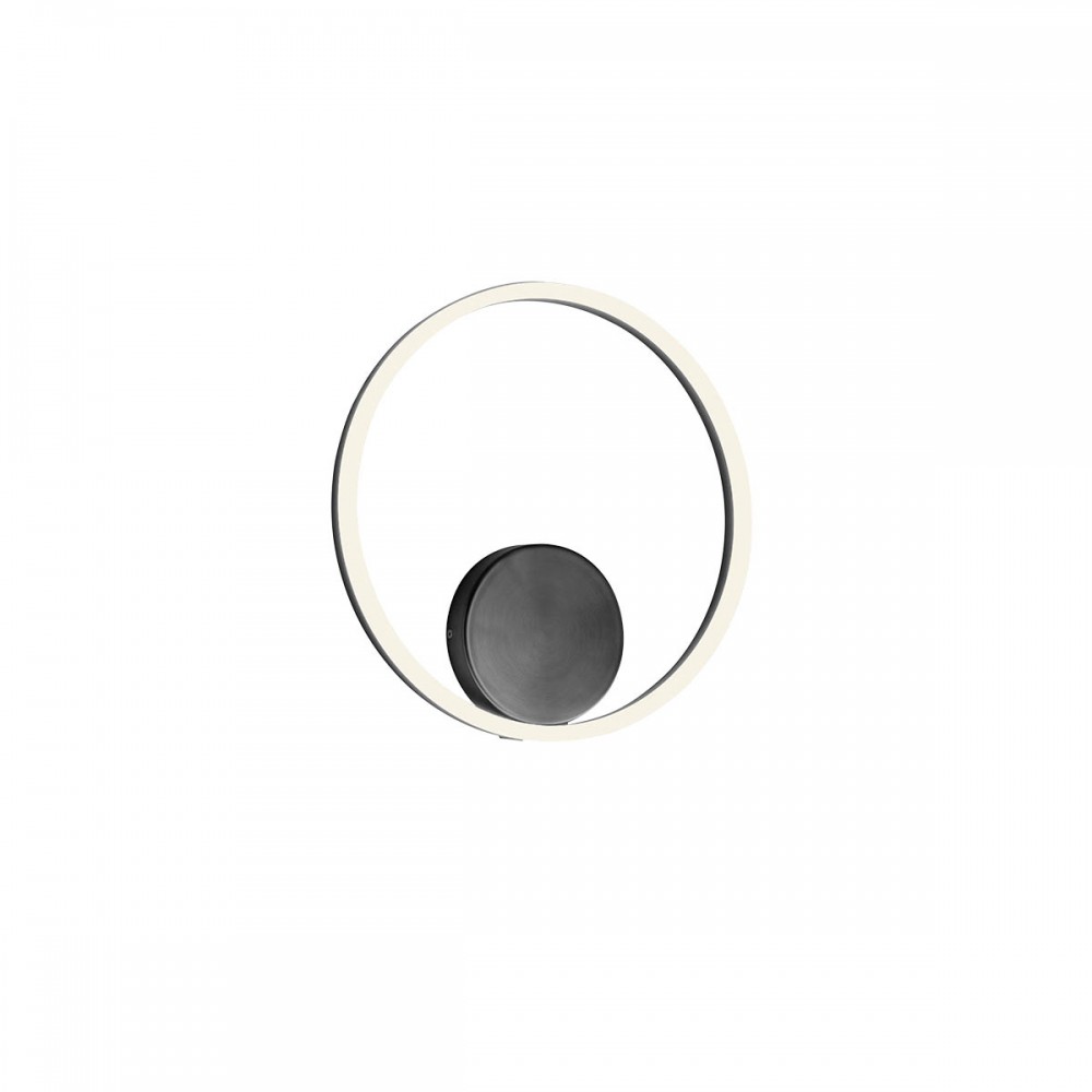 Wall lamp Redo Orbit, metal, sand black, LED, 26W, 2425 lumens, neutral white 4000K, D.40 cm