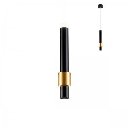 Pendant lamp Redo Tycon, metal, sand black, LED, 6W, 402 lumens, warm white 3000K, D.6 cm