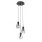 Pendant lamp Redo Lou, metal, brushed black/gradient smoke, 3XE27, D.35 cm