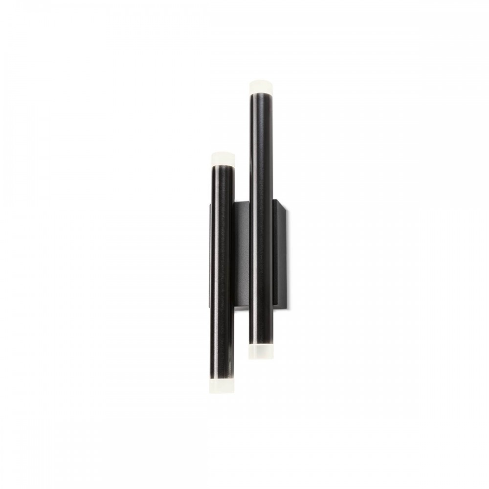 Wall lamp Redo Madison, metal, black, LED, 16W, 1088 lumens, warm white 3000K, H.44 cm