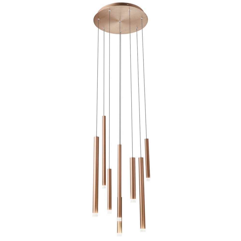 Pendant lamp Redo Madison, metal, matt copper, LED, 32W, 2176 lumens, warm white 3000K, D.40 cm