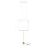 Pendant lamp Redo Slick, metal, matt gold, LED, 28W, 1735 lumens, warm white 3000K, H.262 cm