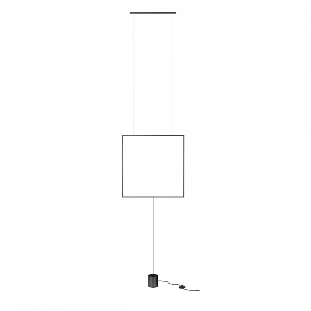 Pendant lamp Redo Slick, metal, matt black, LED, 28W, 1735 lumens, warm white 3000K, H.262 cm