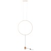 Pendant lamp Redo Slick, metal, matt gold, LED, 28W, 1735 lumens, warm white 3000K, H.281 cm