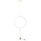 Pendant lamp Redo Slick, metal, matt gold, LED, 28W, 1735 lumens, warm white 3000K, H.281 cm