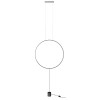 Pendant lamp Redo Slick, metal, matt black, LED, 28W, 1735 lumens, warm white 3000K, H.281 cm