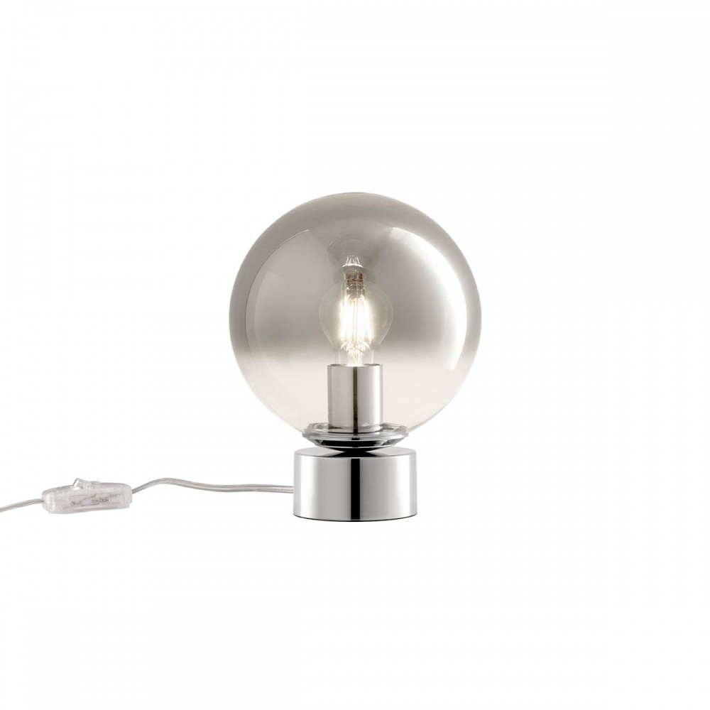 Table lamp Redo Berry, metal, glass, chrome, 1XE27, H.25 cm