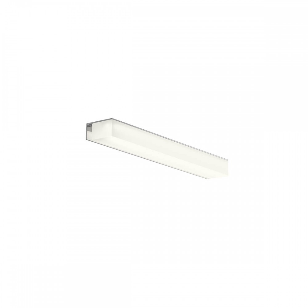 Wall lamp Redo Ermes, metal, chrome, LED, 12W, 864 lumens, warm white 3000K, L.60 cm, IP44