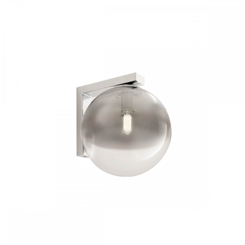 Wall lamp Redo Berry, metal, glass, chrome, 1XE27, H.20 cm