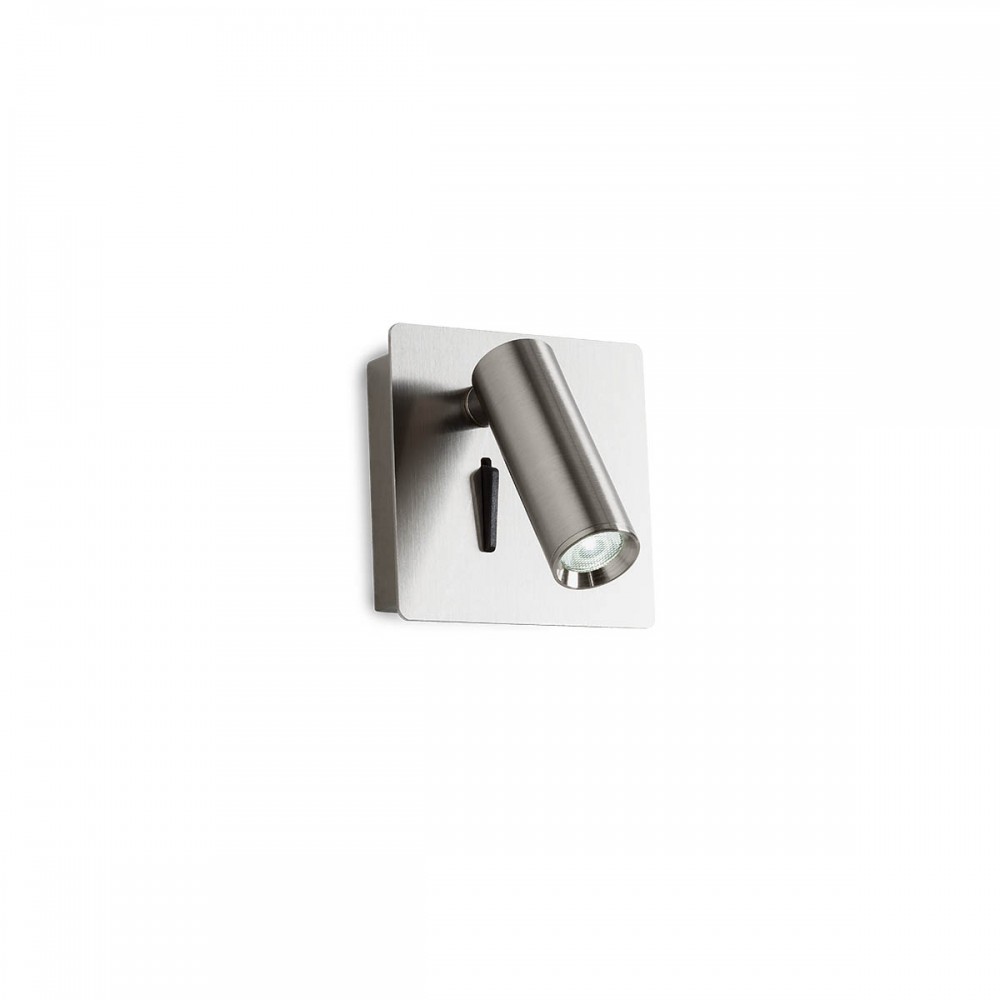 Wall lamp Redo Tomix, metal, satin nickel, LED, 3W, 133 lumens, warm white 3000K, H.9 cm