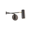 Wall lamp Redo Pivot, metal, matt black, 1XGU10, L.64 cm