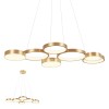 Suspension Redo Cronos, metal, bronze, dimmable, LED, 65W, 4137 lumens, warm white 3000K, L.103 cm