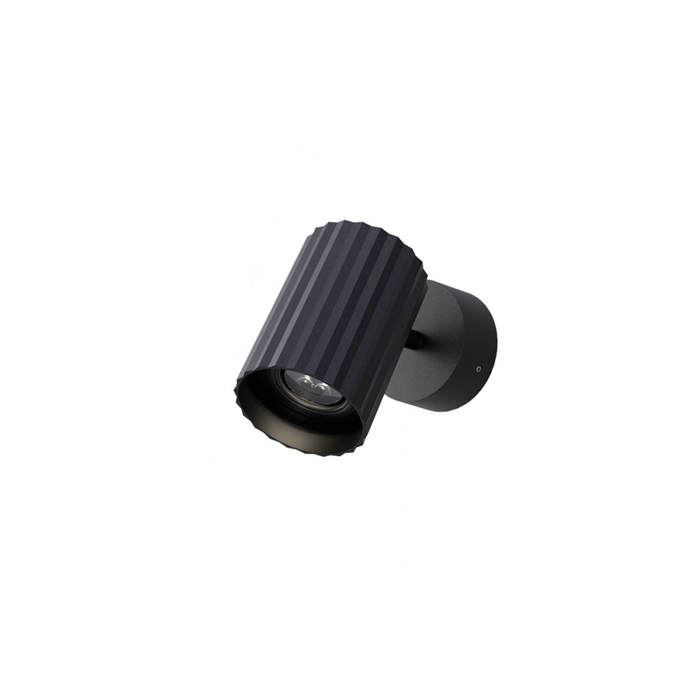 Orientable wall lamp Redo Delphi, metal, matt black, 1XGU10, L.13 cm